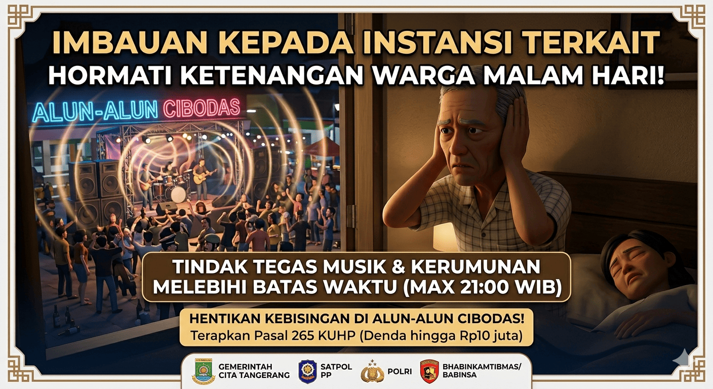 Warga Sekitar Alun-Alun Cibodas Resah, Keluhkan Musik Hingga Larut Malam